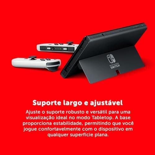 Nintendo, Console Jogo, Switch OLED Branco, Jogo Digital Mario Kart 8 Deluxe, 3 Meses de Assinatura Nintendo Switch Online