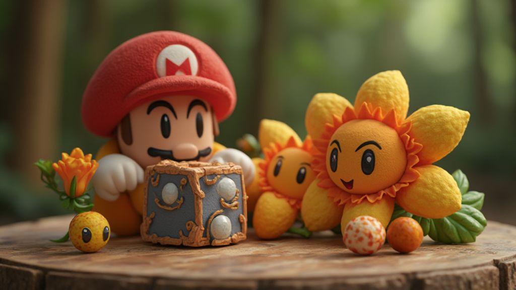 Eu detalho cogumelos do Mario, flor de fogo e power-ups Mario